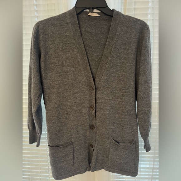 BOTTEGA VENETA ITALIAWOMENSCARDIGAN SZ 46 Lamb Grey 9 formal party fashion